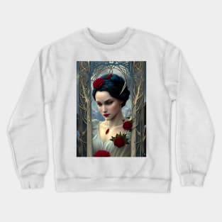 Snowy White Elven Princess Crewneck Sweatshirt